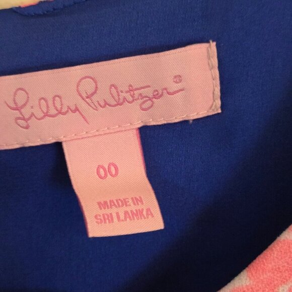 Lilly Pulitzer Donna Romper Rare Mocean Pattern Starfish Design Size 00 - Picture 8 of 9
